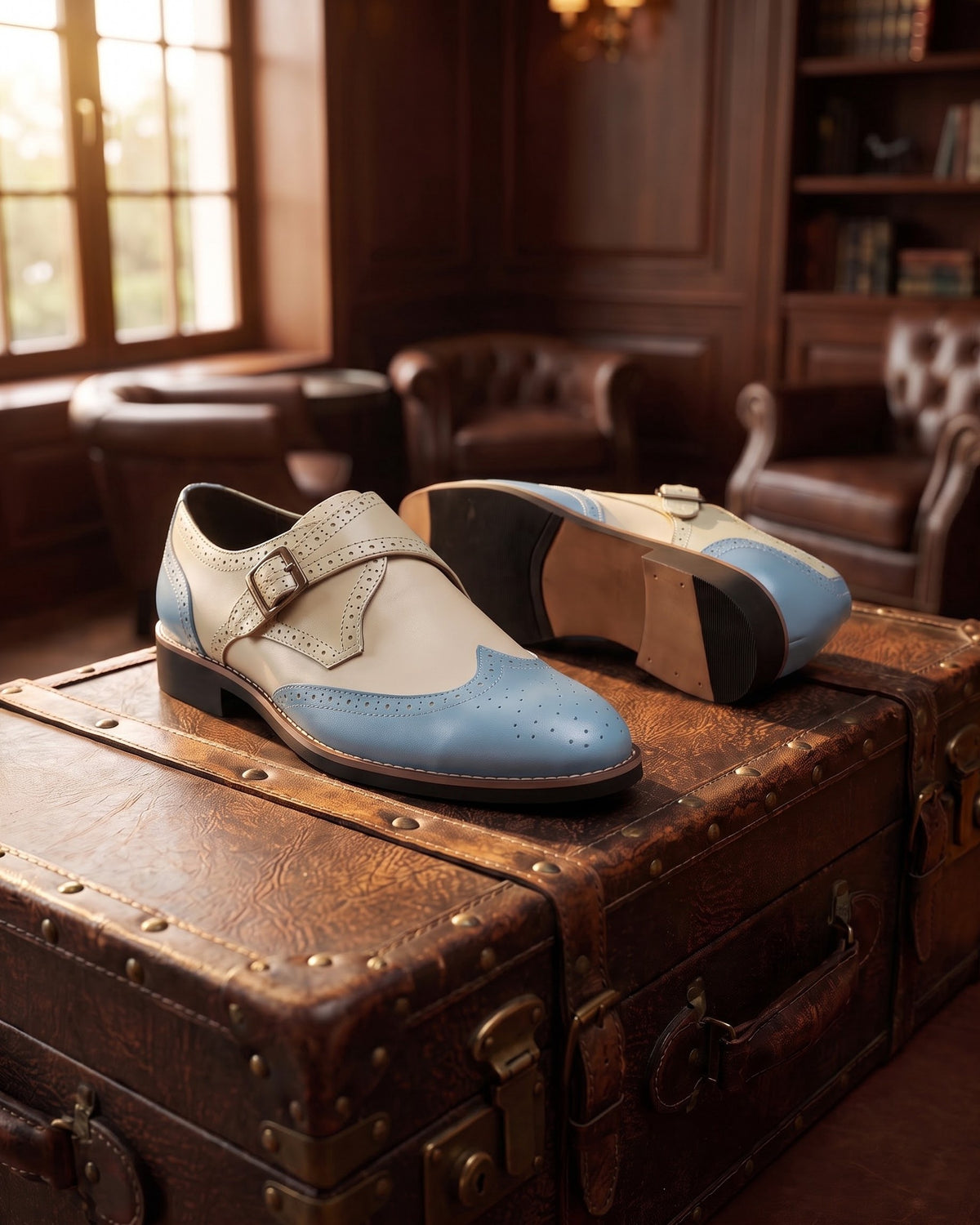 Valentino Leather Monk Strap
