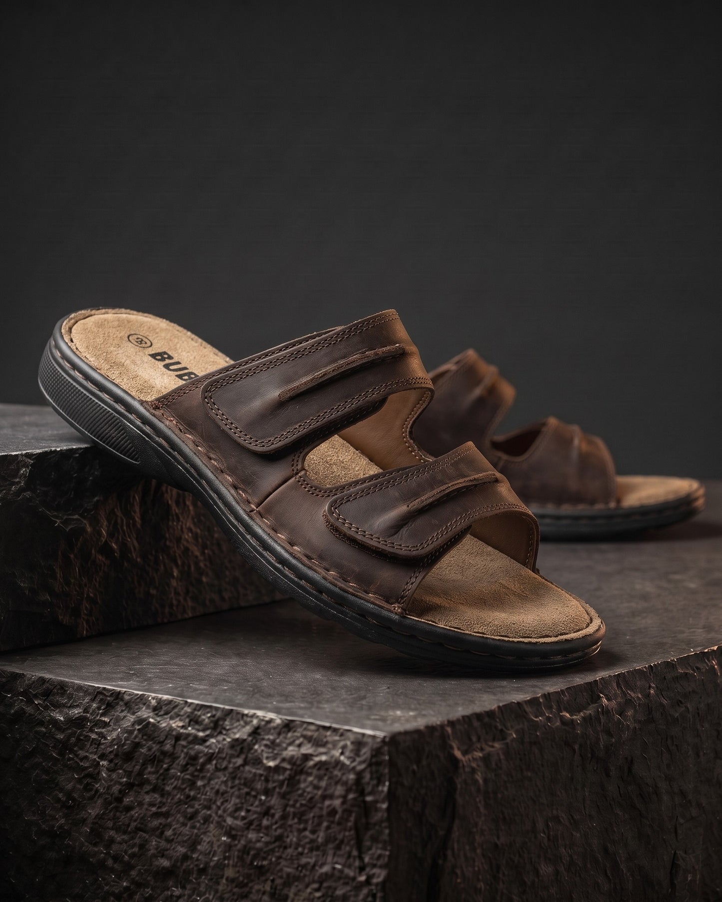 Lorenzo Leather Slide