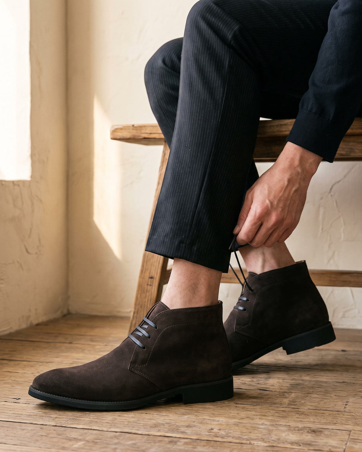 Claudio Faux Leather Chukka Boot