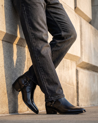 Umberto Leather Harness Boot