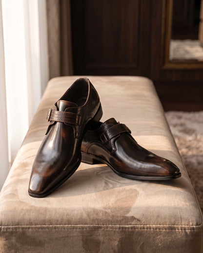 Cesare Leather Monk Strap