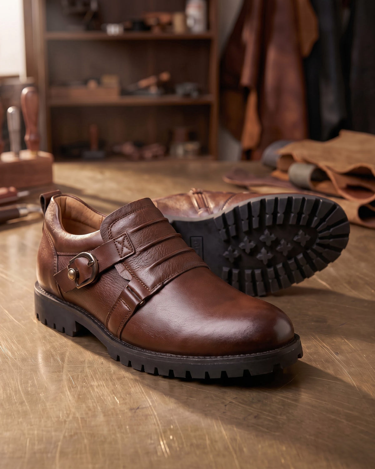 Fernando Leather Monk Strap