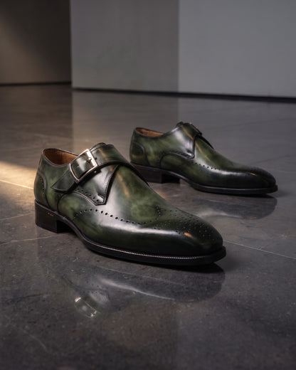 Maurizio Leather Monk Strap