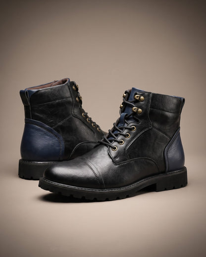 Stefano Leather-Look Cap-Toe Boot