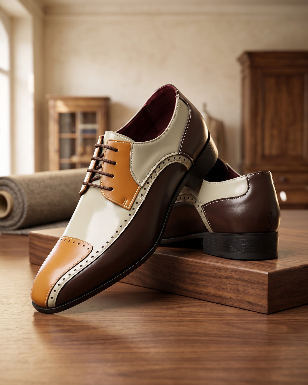 Ettore Leather Brogue Derby