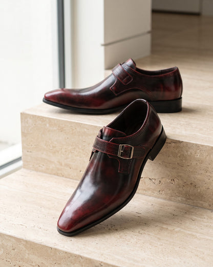 Cesare Leather Monk Strap