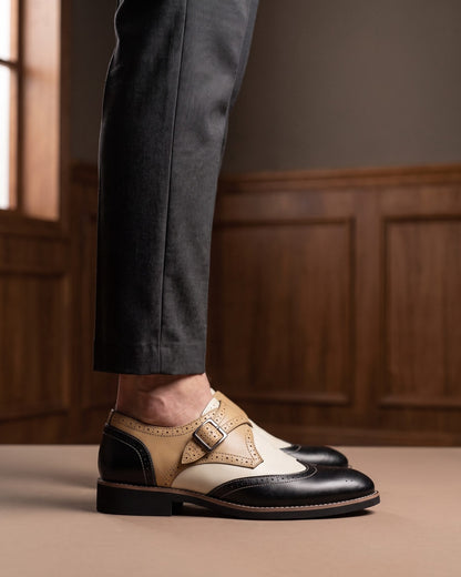 Valentino Leather Monk Strap