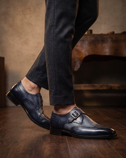 Maurizio Leather Monk Strap