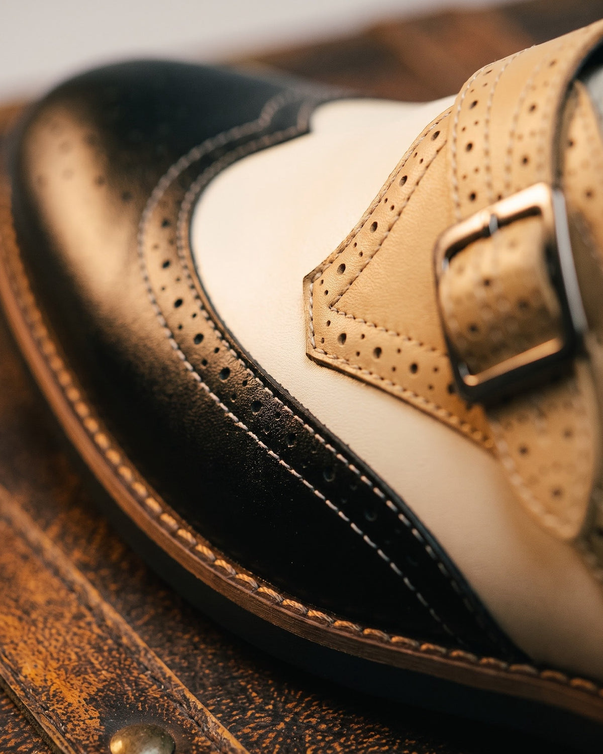 Valentino Leather Monk Strap