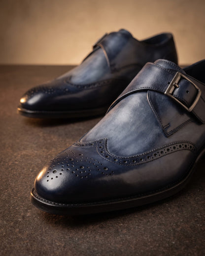 Maurizio Leather Monk Strap