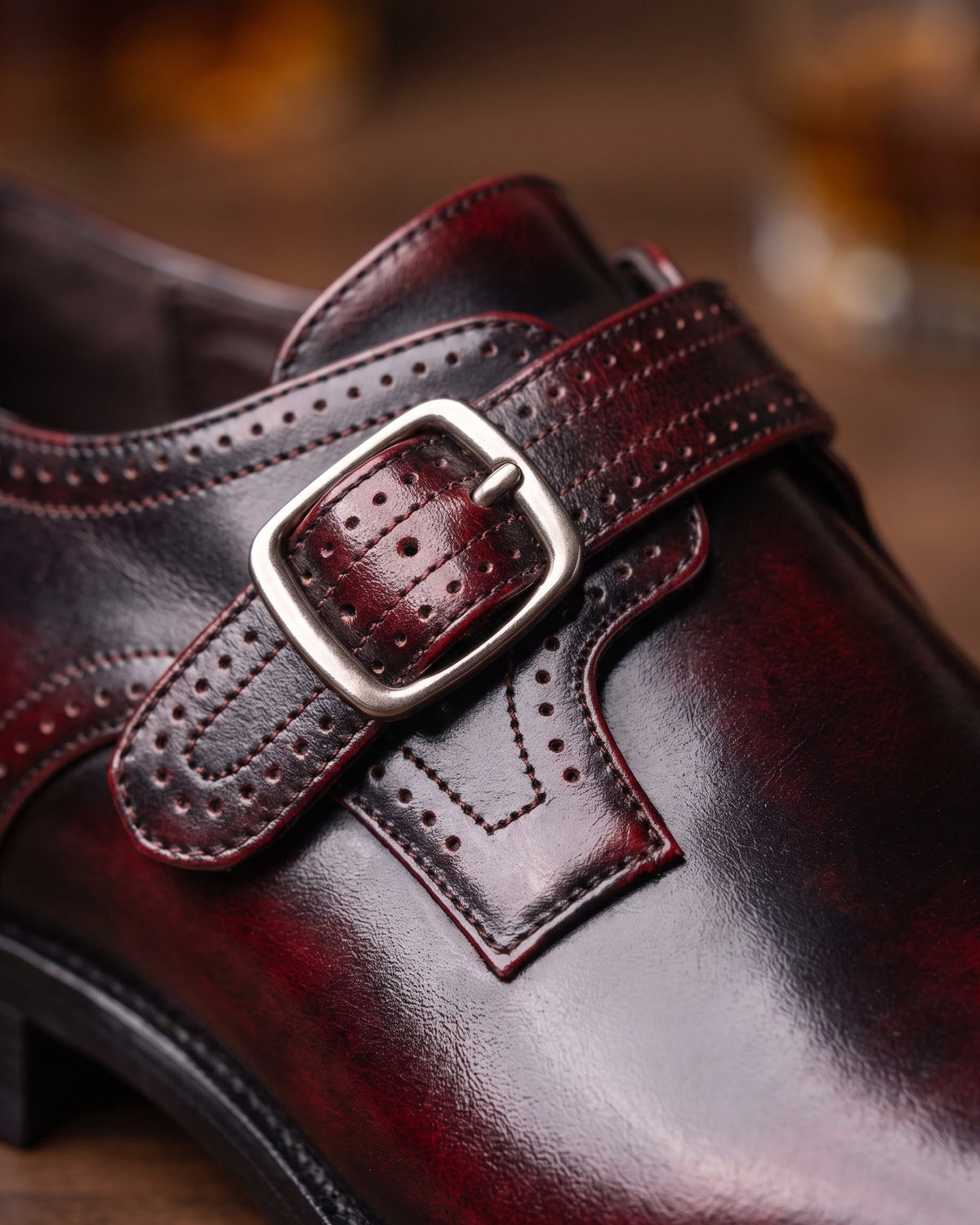 Cesare Leather Monk Strap
