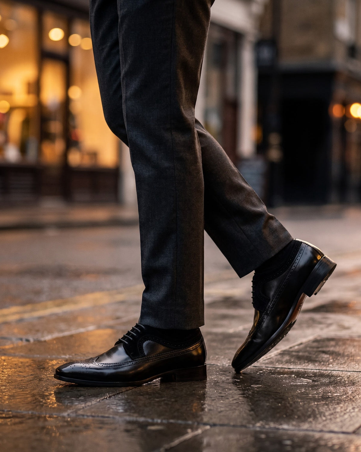 Alvaro Faux Leather Brogue