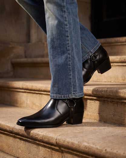 Umberto Leather Harness Boot