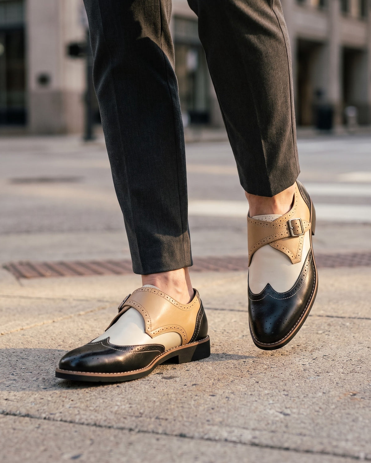 Valentino Leather Monk Strap