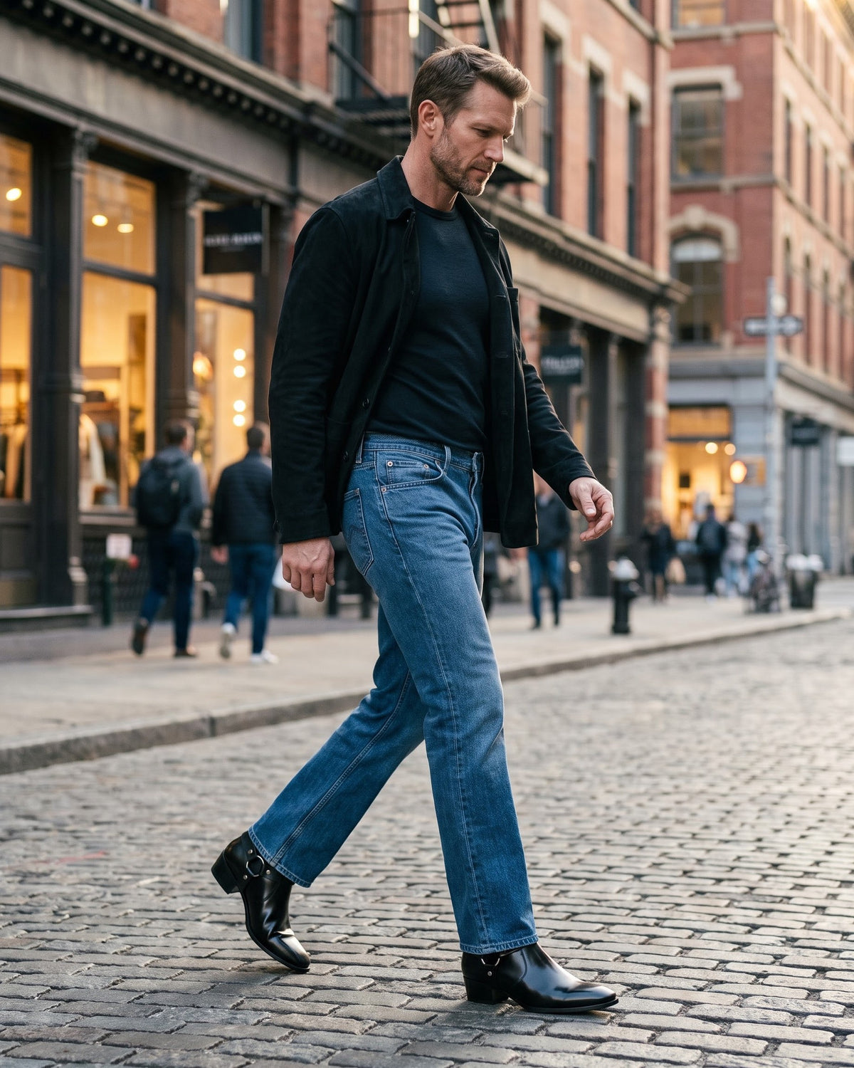 Umberto Leather Harness Boot
