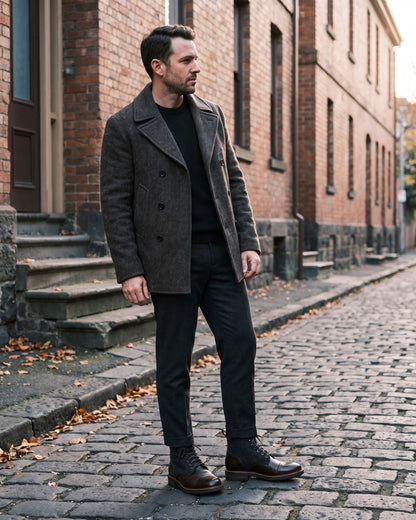 Vittorio Leather-Wool Cap-Toe Boot