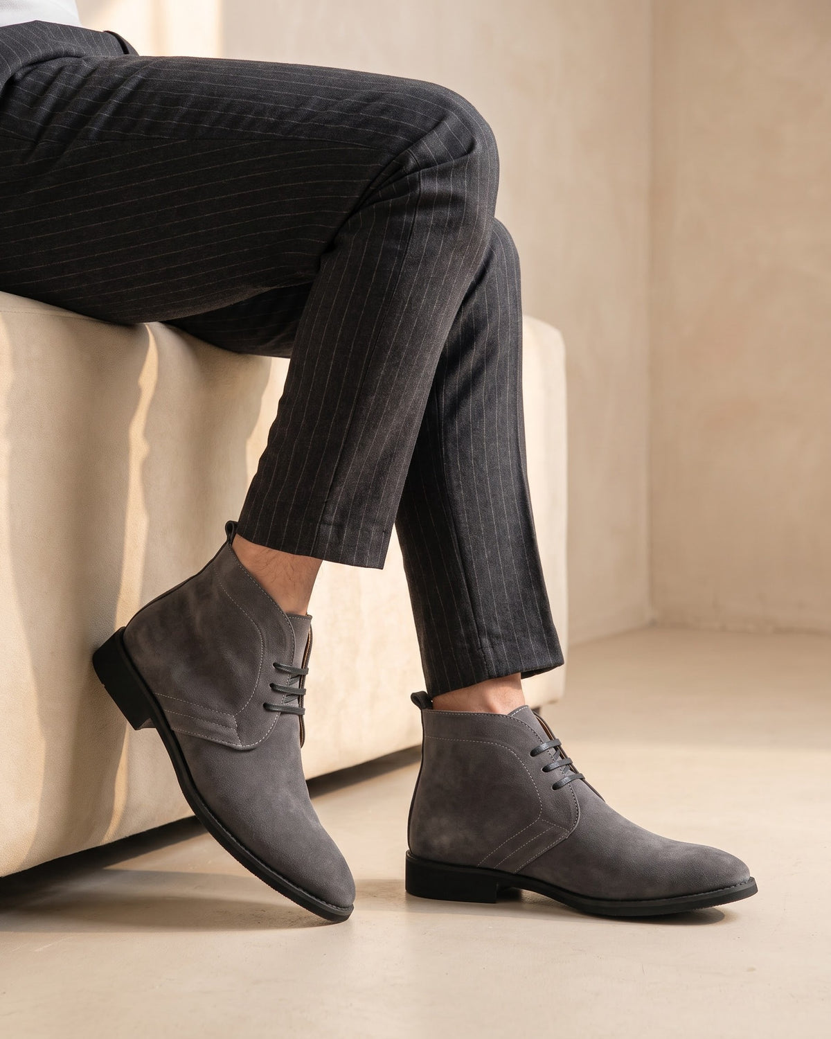 Claudio Faux Leather Chukka Boot