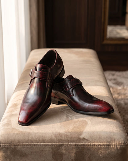Cesare Leather Monk Strap