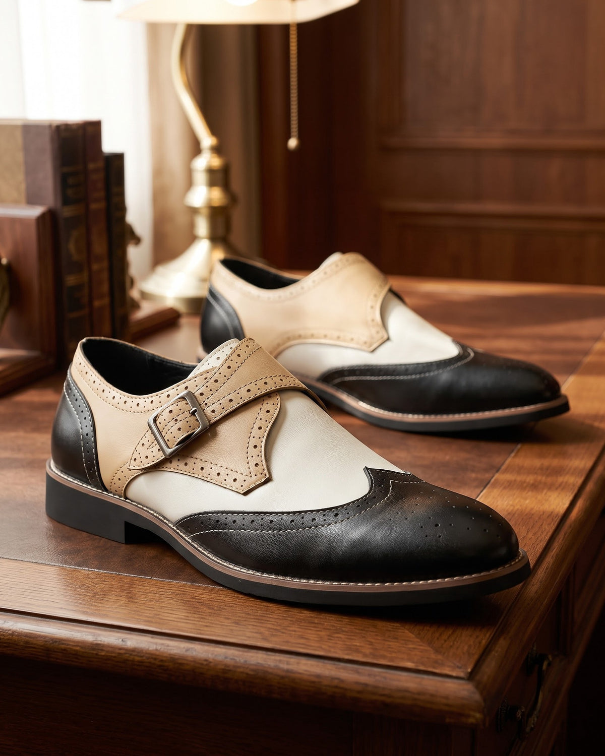 Valentino Leather Monk Strap