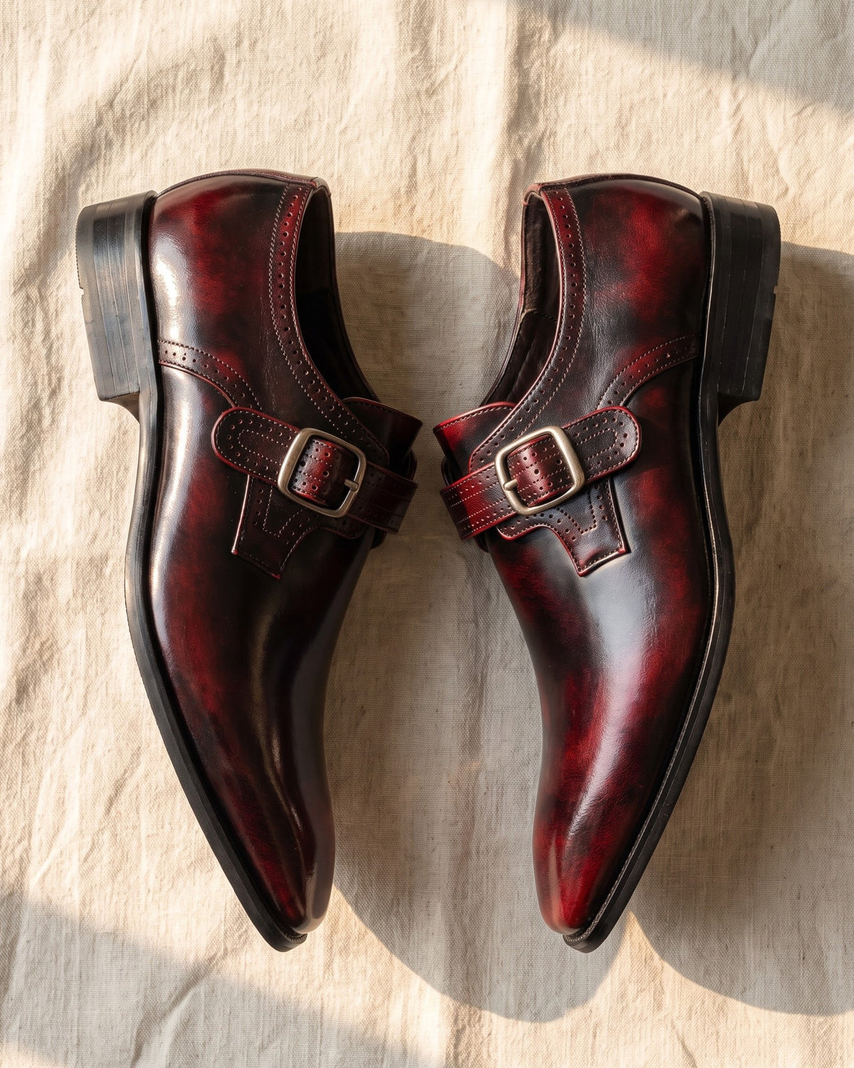 Cesare Leather Monk Strap
