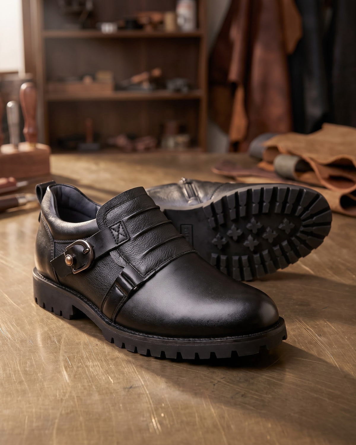Fernando Leather Monk Strap