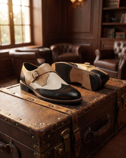 Valentino Leather Monk Strap