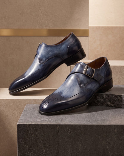 Maurizio Leather Monk Strap