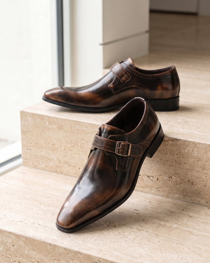 Cesare Leather Monk Strap