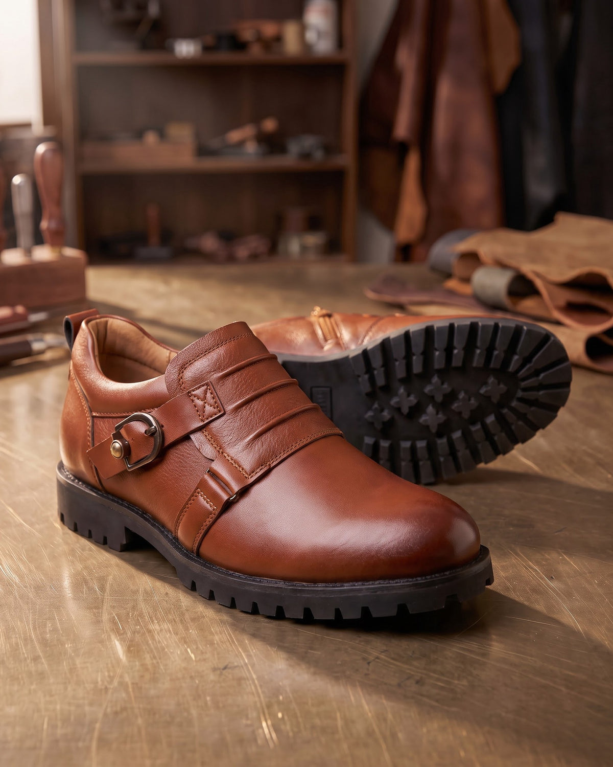 Fernando Leather Monk Strap