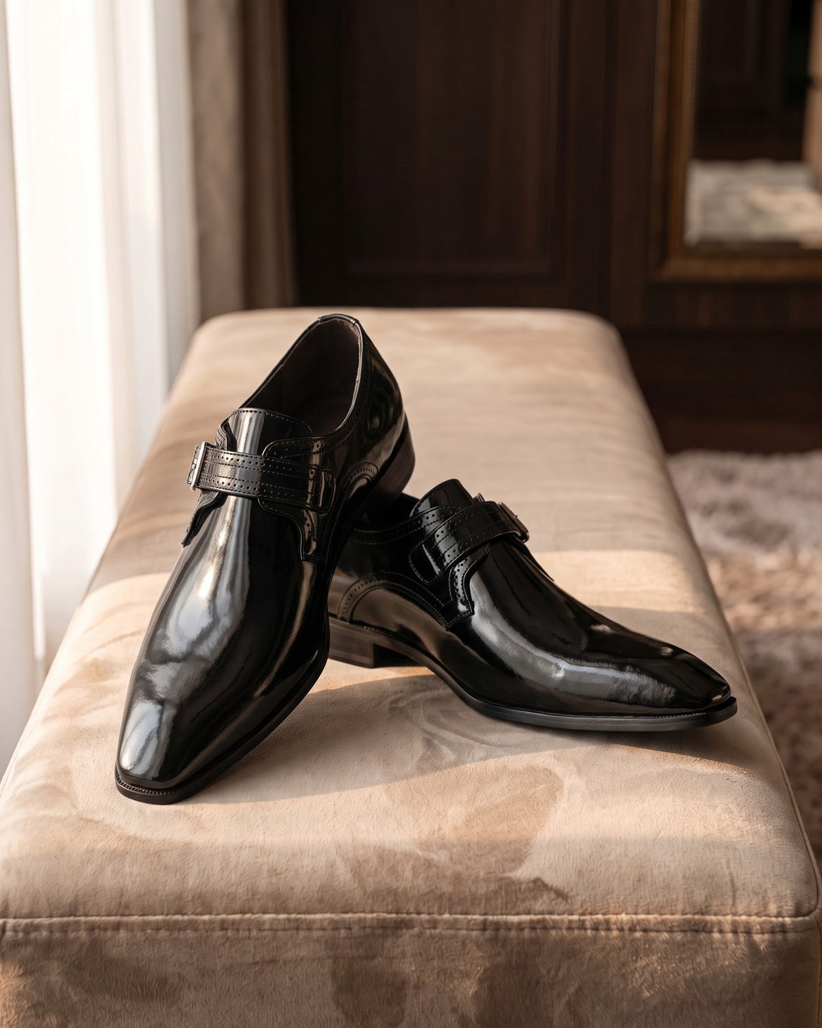 Cesare Leather Monk Strap