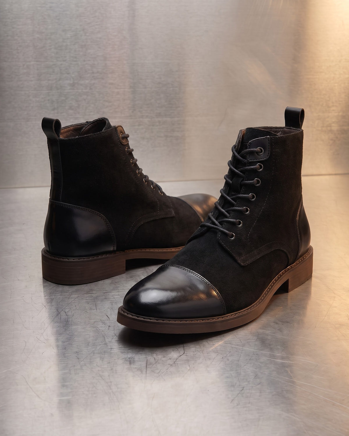 Vittorio Leather-Wool Cap-Toe Boot