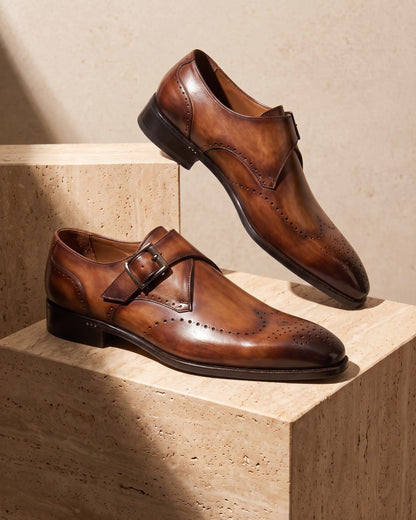 Maurizio Leather Monk Strap