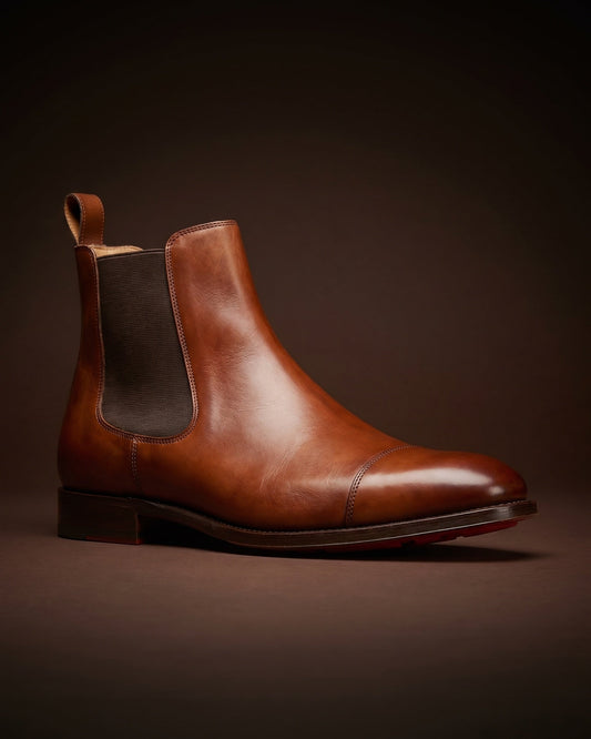 Hector Leather Chelsea Boot in Brown