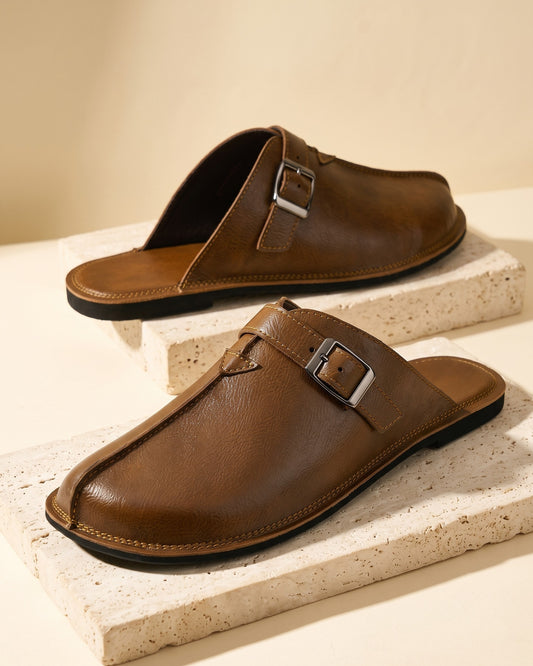 Zeno Leather Mule