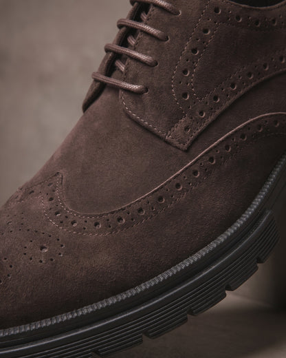 Enzo Suede Brogue Derby