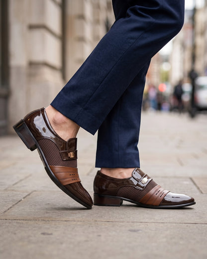 Fausto Leather Monk Strap