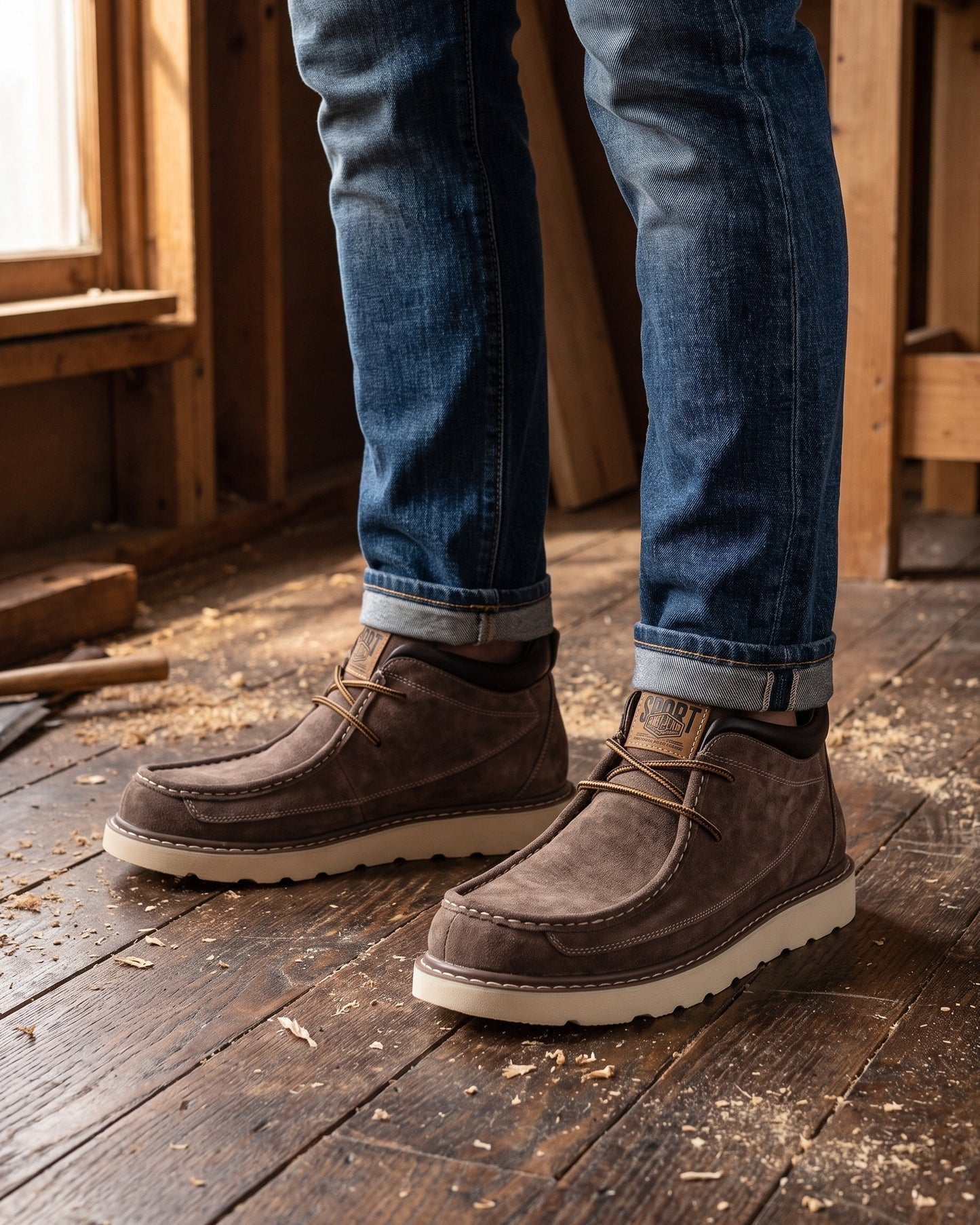 Valerio Faux Leather Chukka Boot