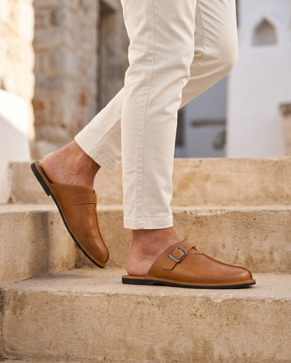 Zeno Leather Mule