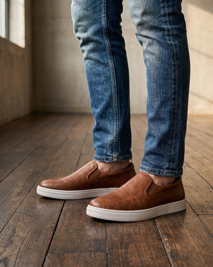 Manuel Leather Slip-On