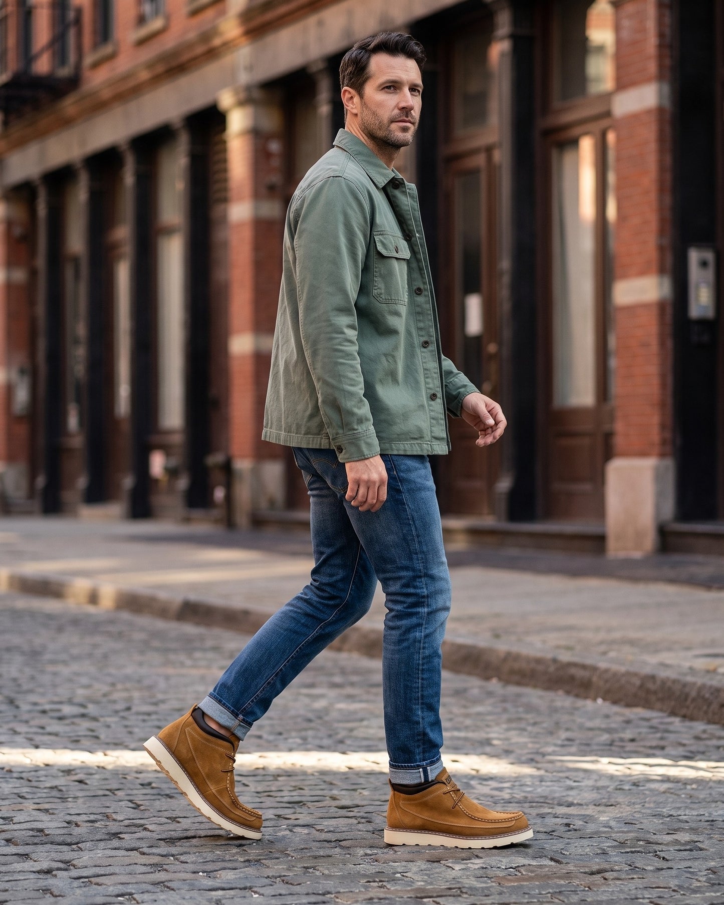 Valerio Faux Leather Chukka Boot