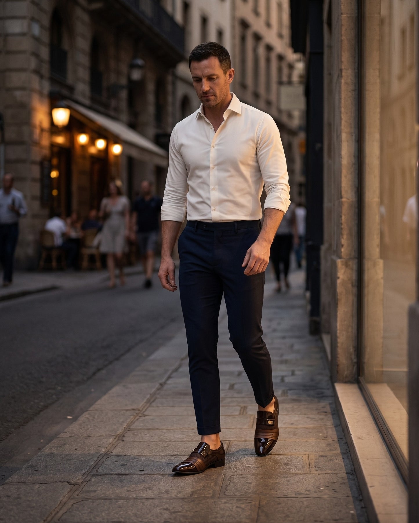 Fausto Leather Monk Strap