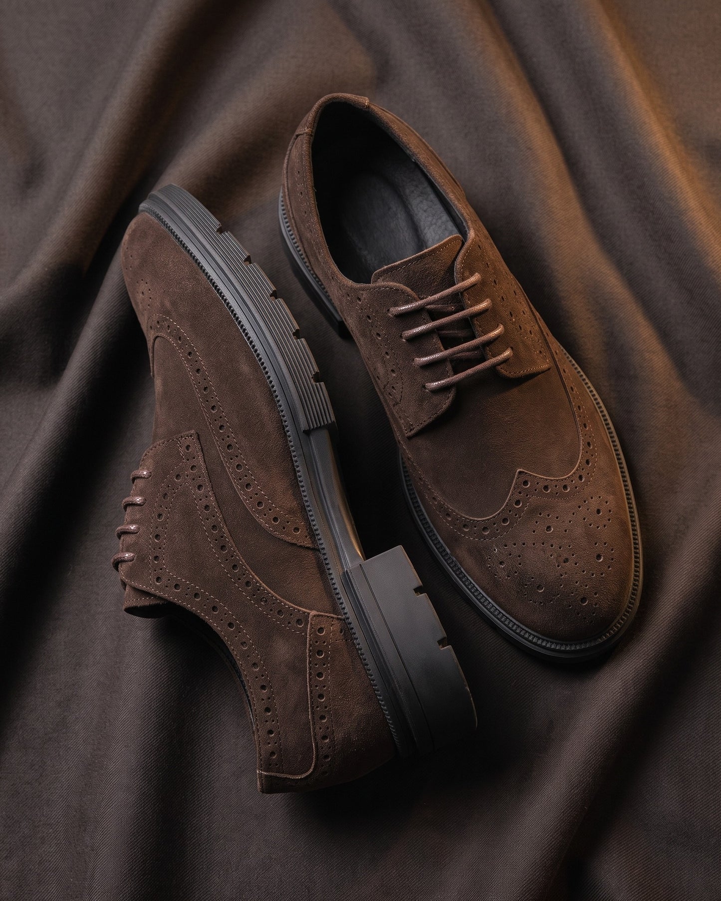 Enzo Suede Brogue Derby