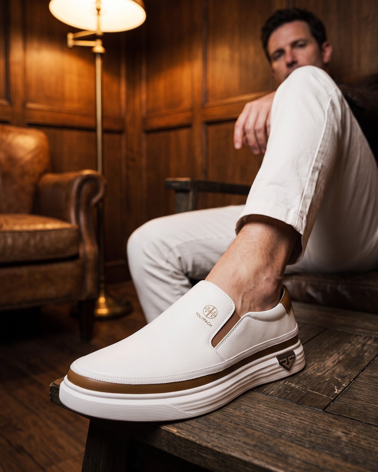 Rodolfo Leather Slip-On