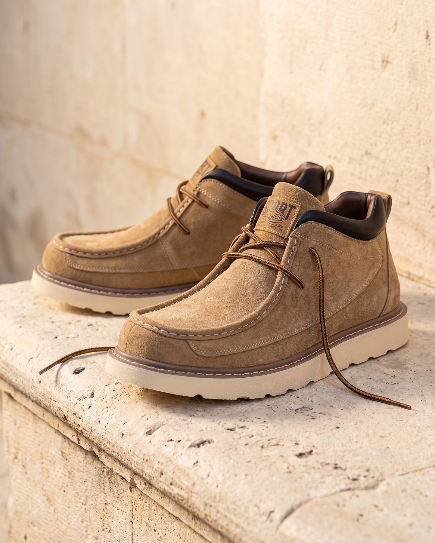 Valerio Faux Leather Chukka Boot