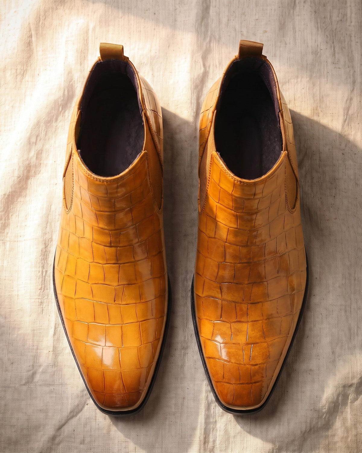 Ruben Croco-Embossed Chelsea Boot