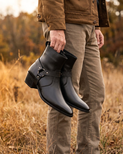 Umberto Leather Harness Boot