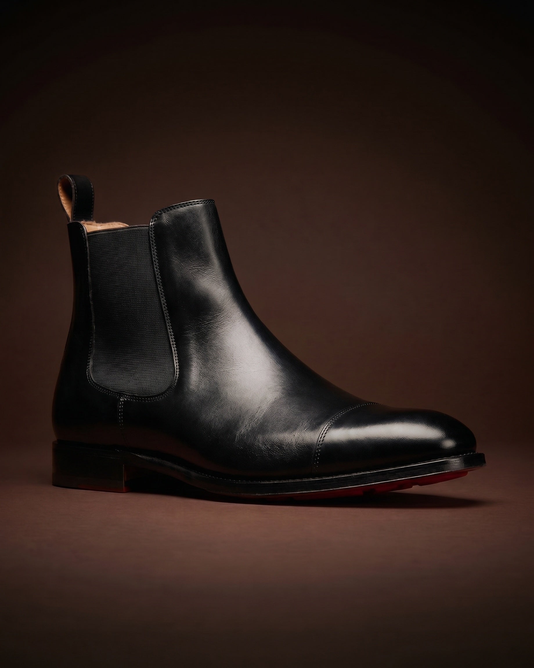 Hector Leather Chelsea Boot in Black